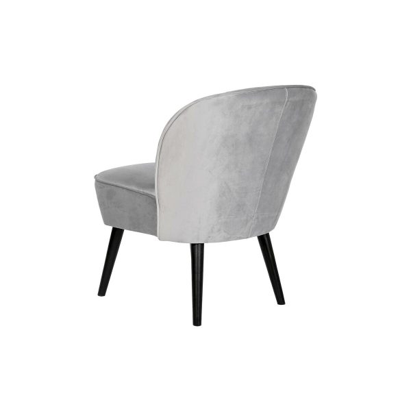 Armchair DKD Home Decor Black Grey Wood 59 x 66 x 76 cm Supply