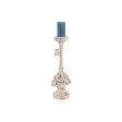 Candleholder Home ESPRIT White Resin 18 x 18 x 50 cm 18 x 15 x 51,5 cm For Discount