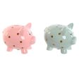 Money box Home ESPRIT Dolomite Pig 22 x 15,5 x 17,5 cm (2 Units) Online Hot Sale