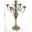 Candle Holder Alexandra House Living Gold Iron 29 x 47 x 29 cm For Cheap