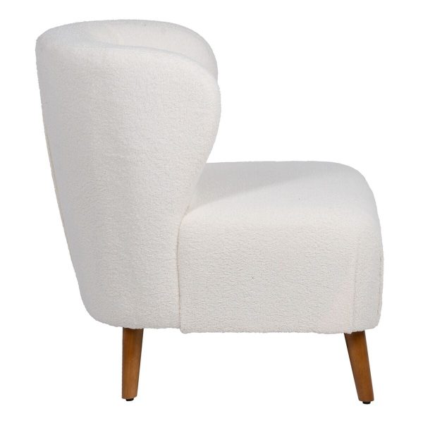 Armchair 72 x 78 x 82 cm Rubber wood White Cheap