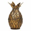 Candle Holder Alexandra House Living Golden Iron 15 x 26 x 15 cm Pineapple For Sale