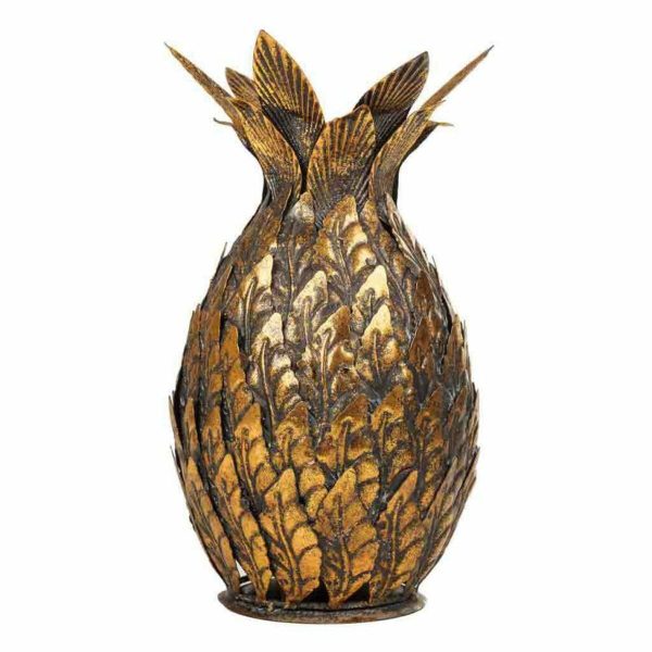 Candle Holder Alexandra House Living Golden Iron 15 x 26 x 15 cm Pineapple For Sale