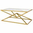 Centre Table Alexandra House Living Gold Metal Paper Iron MDF Wood 60 x 45 x 110 cm Online Sale