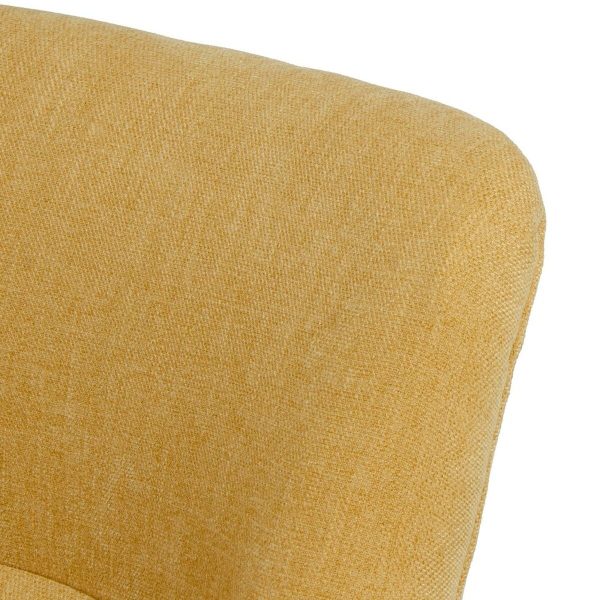 Armchair 77 x 64 x 88 cm Synthetic Fabric Wood Mustard Supply