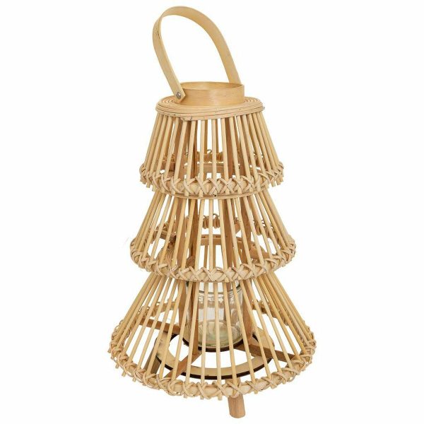 Lantern Alexandra House Living Natural Bamboo 29 x 42 x 29 cm Fashion