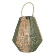 Lantern Candleholder Lantern Green Beige Metal Paper Crystal 27 x 27 x 30 cm Hot on Sale