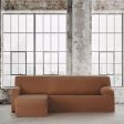 Right short arm chaise longue cover Eysa BRONX Brown 110 x 110 x 310 cm on Sale