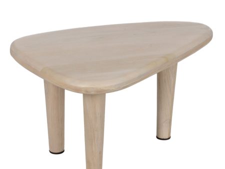 Centre Table White Mango wood 67 x 50 x 38 cm Hot on Sale