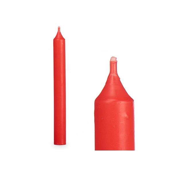 Candle Set Acorde 123-C-AR Red 2 x 2 x 15 cm (12 Units) Online