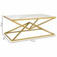 Centre Table Alexandra House Living Gold Metal Paper Iron MDF Wood 60 x 45 x 110 cm Online Sale