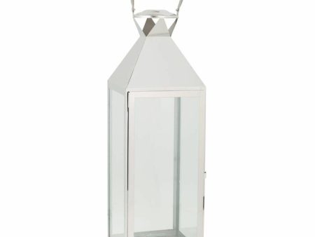 Lantern Alexandra House Living Silver Glass Stainless steel 23 x 72 x 24 cm Online