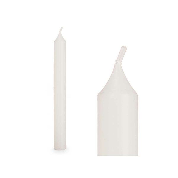 Candle Set Acorde 123-A-AR White 2 x 2 x 15 cm (12 Units) Fashion