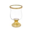 Candleholder Wineglass Golden Steel 15,5 x 26 x 15,5 cm (6 Units) For Discount