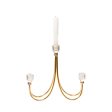 Candle Holder Romimex Golden Metal Glass 26 x 28 x 8 cm Fashion