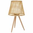 Lantern Alexandra House Living Natural Bamboo Rattan 36 x 64 x 36 cm Online now