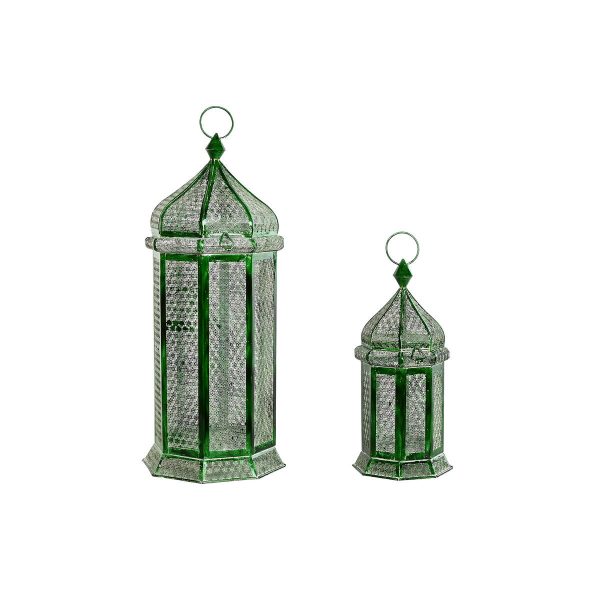 Lanterns Home ESPRIT Green Metal Oriental 23 x 23 x 57 cm (2 Pieces) on Sale