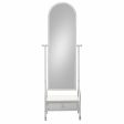 Free standing mirror Alexandra House Living White Iron 38 x 184 x 65 cm Discount