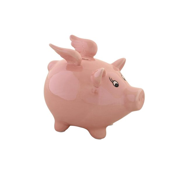 Money box DKD Home Decor Dolomite Children s Modern Pig Iridescent 16,5 x 11,5 x 15 cm Online Hot Sale