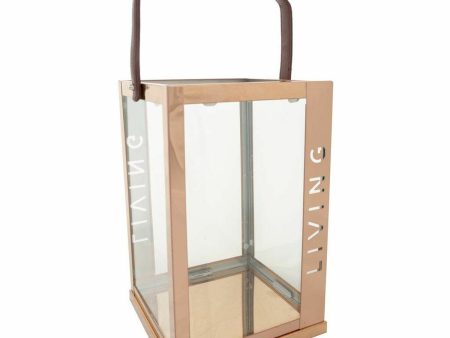 Lantern Alexandra House Living Copper Glass Stainless steel 18 x 30 x 18 cm Online