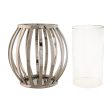 Candleholder Home ESPRIT Silver Crystal Steel 19 x 19 x 19 cm For Sale