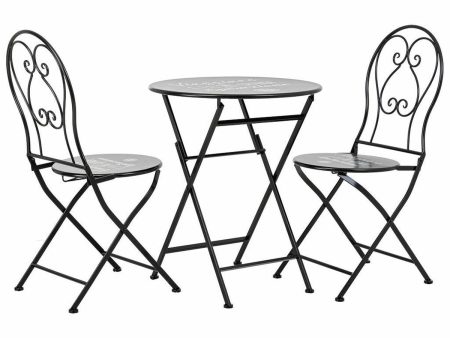 Table set with 2 chairs Alexandra House Living Black 60 x 75 x 60 cm Online now