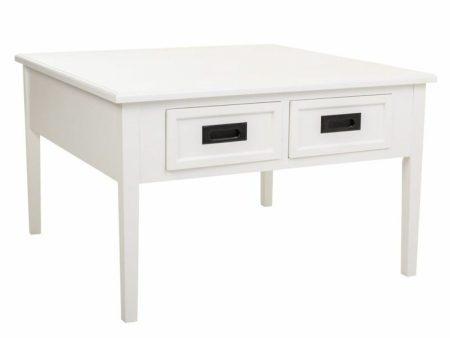 Centre Table Alexandra House Living White Pinewood MDF Wood 80 x 50 x 80 cm For Discount