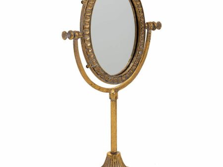 Mirror with Mounting Bracket Alexandra House Living Gold Resin 9 x 30 x 17 cm Online now