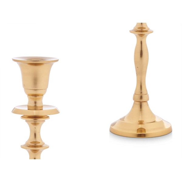 Candle Holder Golden Aluminium 4,5 x 20 x 7,5 cm (8 Units) Fashion