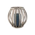 Candleholder Home ESPRIT Silver Crystal Steel 19 x 19 x 19 cm For Sale