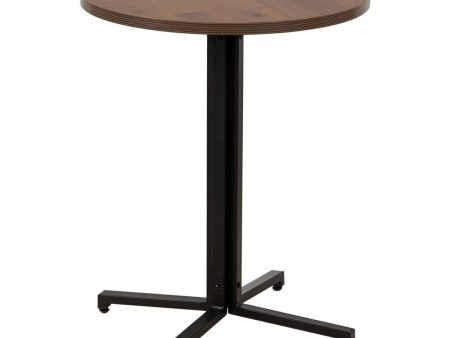 Table Black Natural MDF Wood 60 x 60 x 75 cm For Cheap