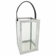 Lantern Alexandra House Living Silver Glass Stainless steel 18 x 30 x 18 cm Sale