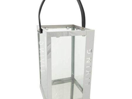 Lantern Alexandra House Living Silver Glass Stainless steel 18 x 30 x 18 cm Sale