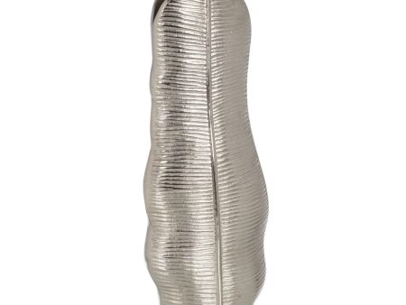 Vase Metal Silver 17 x 9 x 44 cm Cheap