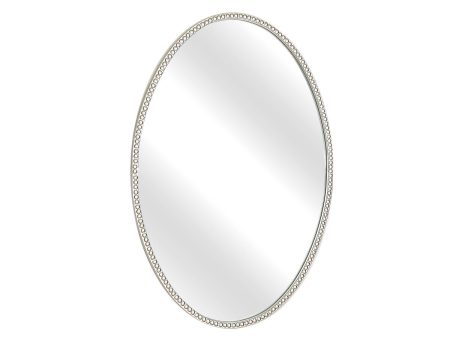 Wall mirror Romimex Silver Metal 56 x 82 x 3 cm Oval For Cheap