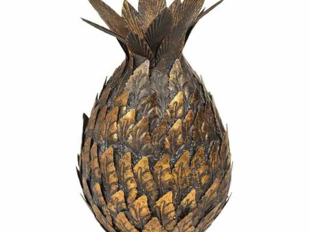 Candle Holder Alexandra House Living Golden Iron 18 x 28 x 18 cm Pineapple For Cheap