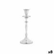 Candle Holder Silver Aluminium 4,5 x 23 x 8 cm (8 Units) For Sale