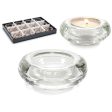 Candleholder Transparent Glass 6,5 x 2,5 x 6,5 cm (12 Units) Sale