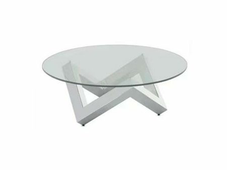 Centre Table DKD Home Decor Steel Tempered Glass 90 x 90 x 45 cm Fashion