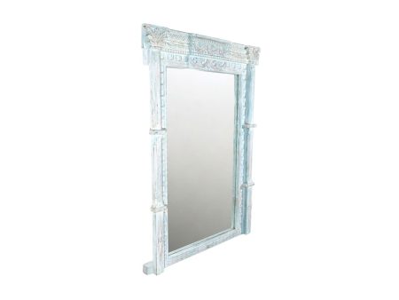 Wall mirror Romimex Beige Teak 143 x 195 x 27 cm Discount