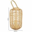 Lantern Alexandra House Living Natural Bamboo Rattan 29 x 48 x 29 cm For Cheap