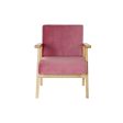 Armchair DKD Home Decor Pink Polyester MDF Wood (61 x 63 x 77 cm) For Cheap