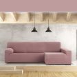 Right long arm chaise longue cover Eysa JAZ Pink 180 x 120 x 360 cm Online Hot Sale