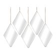 Mirror Set Romimex Silver 17 x 27 x 1 cm Rhombus 5 Pieces on Sale