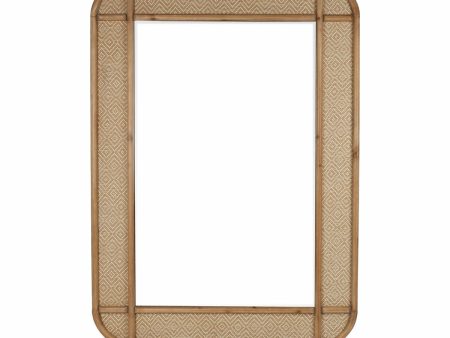 Wall mirror Romimex Natural Wood 81 x 112 x 3 cm Sale