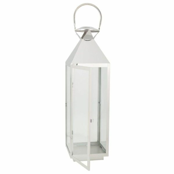 Lantern Alexandra House Living Silver Glass Stainless steel 23 x 72 x 24 cm Online