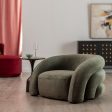 Armchair Green Wood Foam 100 x 84 x 58 cm For Cheap