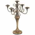 Candle Holder Alexandra House Living Gold Iron 29 x 47 x 29 cm For Cheap