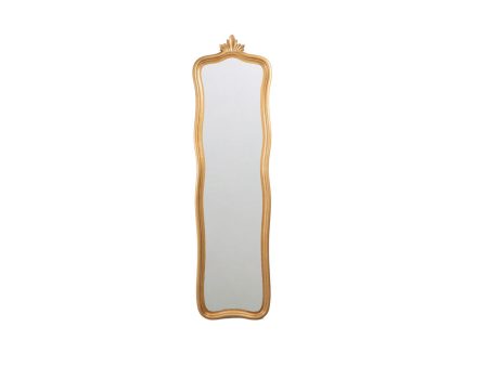 Wall mirror Romimex Golden MDF Wood 46 x 170 x 3 cm Discount