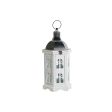 Lantern DKD Home Decor Aged finish White Dark grey Wood Crystal 19 x 17 x 39 cm Fashion